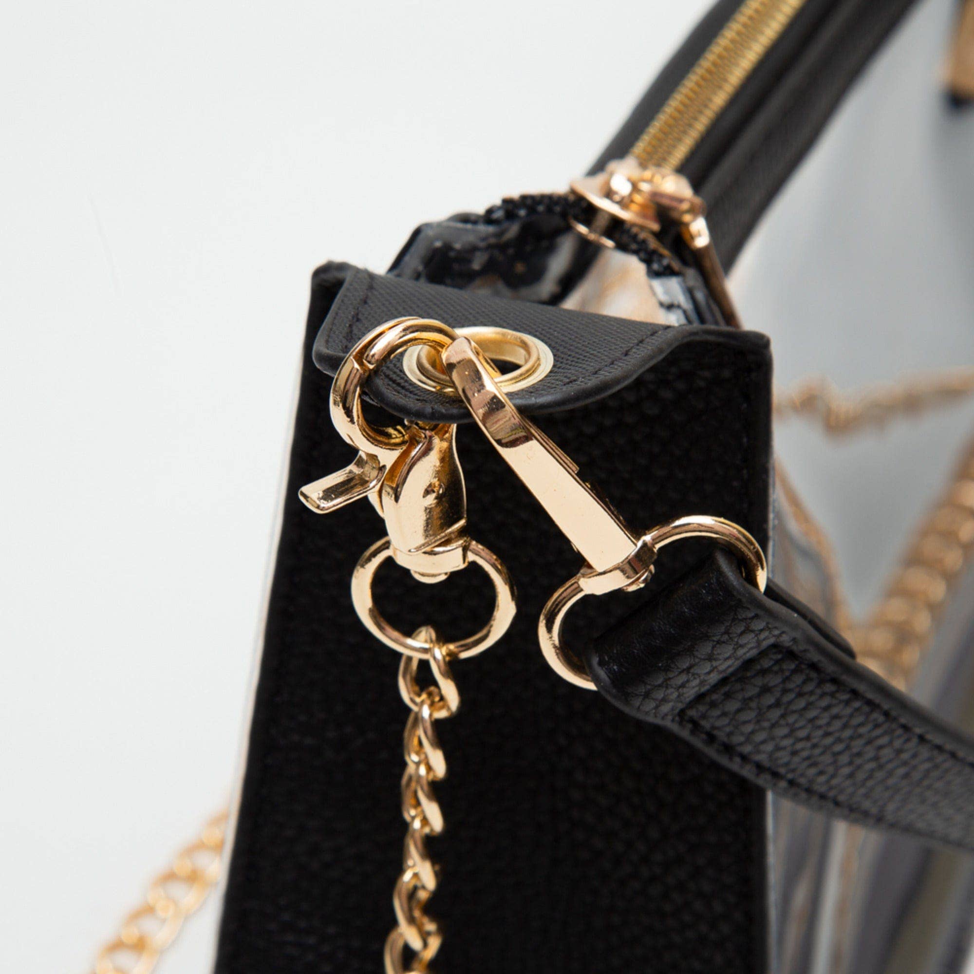 MiMi Wholesale - TG10618 Marilyn Clear Satchel Bag With Chain Strap