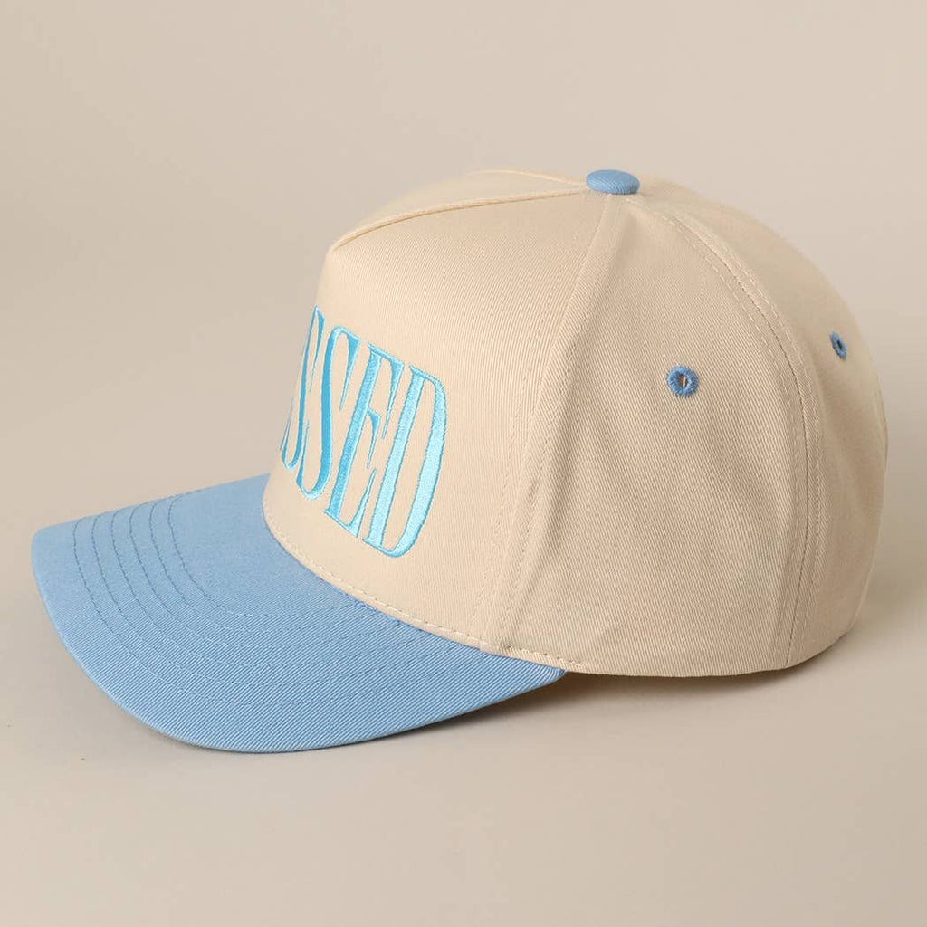 Fashion City - BLESSED Lettering Embroidery Baseball Cap