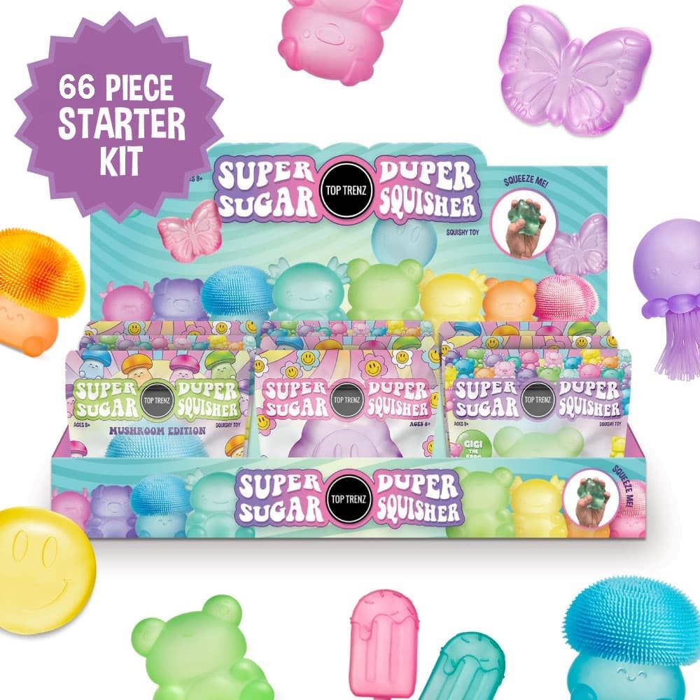 Top Trenz Inc - Super Duper Sugar Squisher Variety Kit /66 Pieces $5.00 each