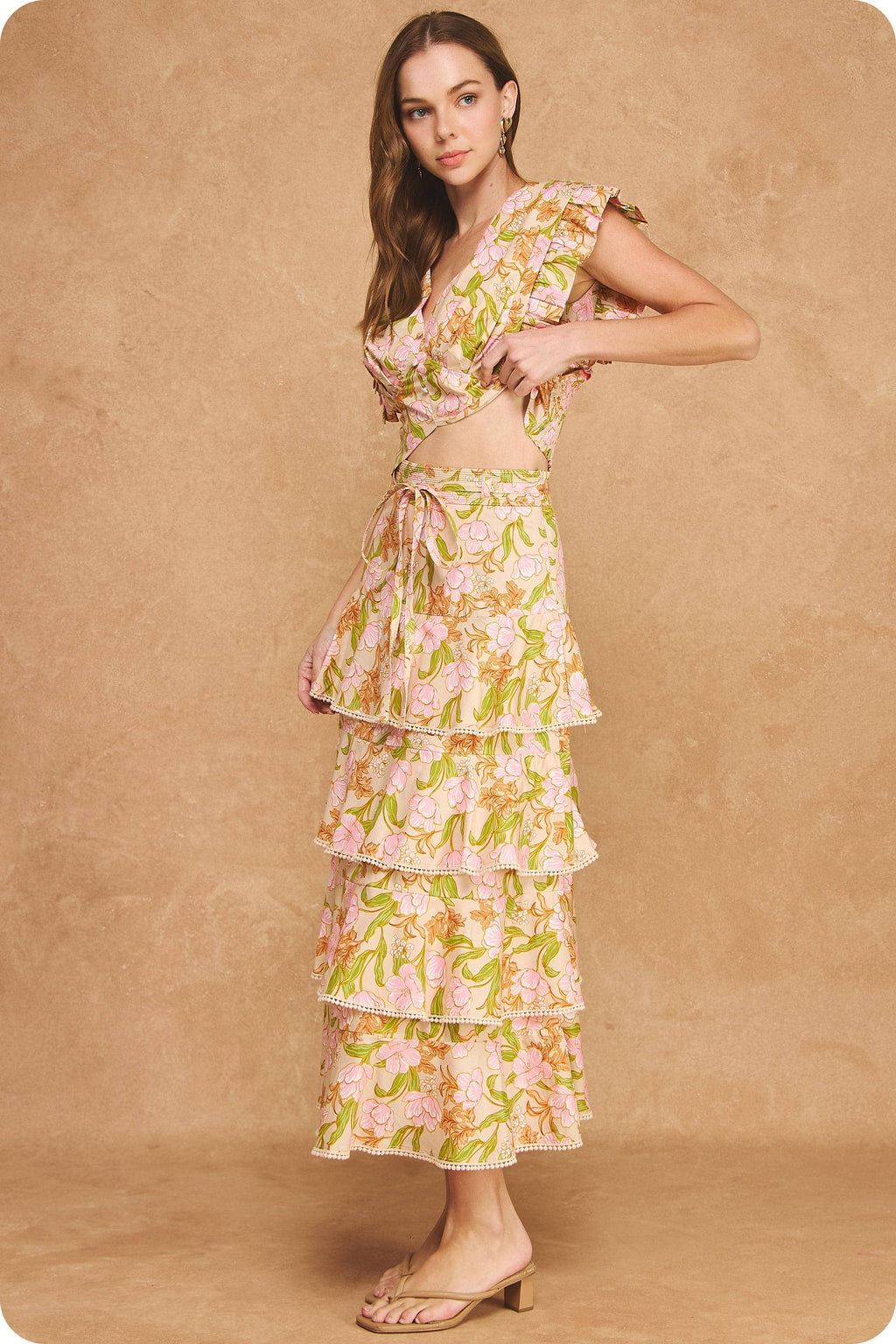 Strut & Bolt - Bloom Meadow 2-Piece Midi Skirt Set