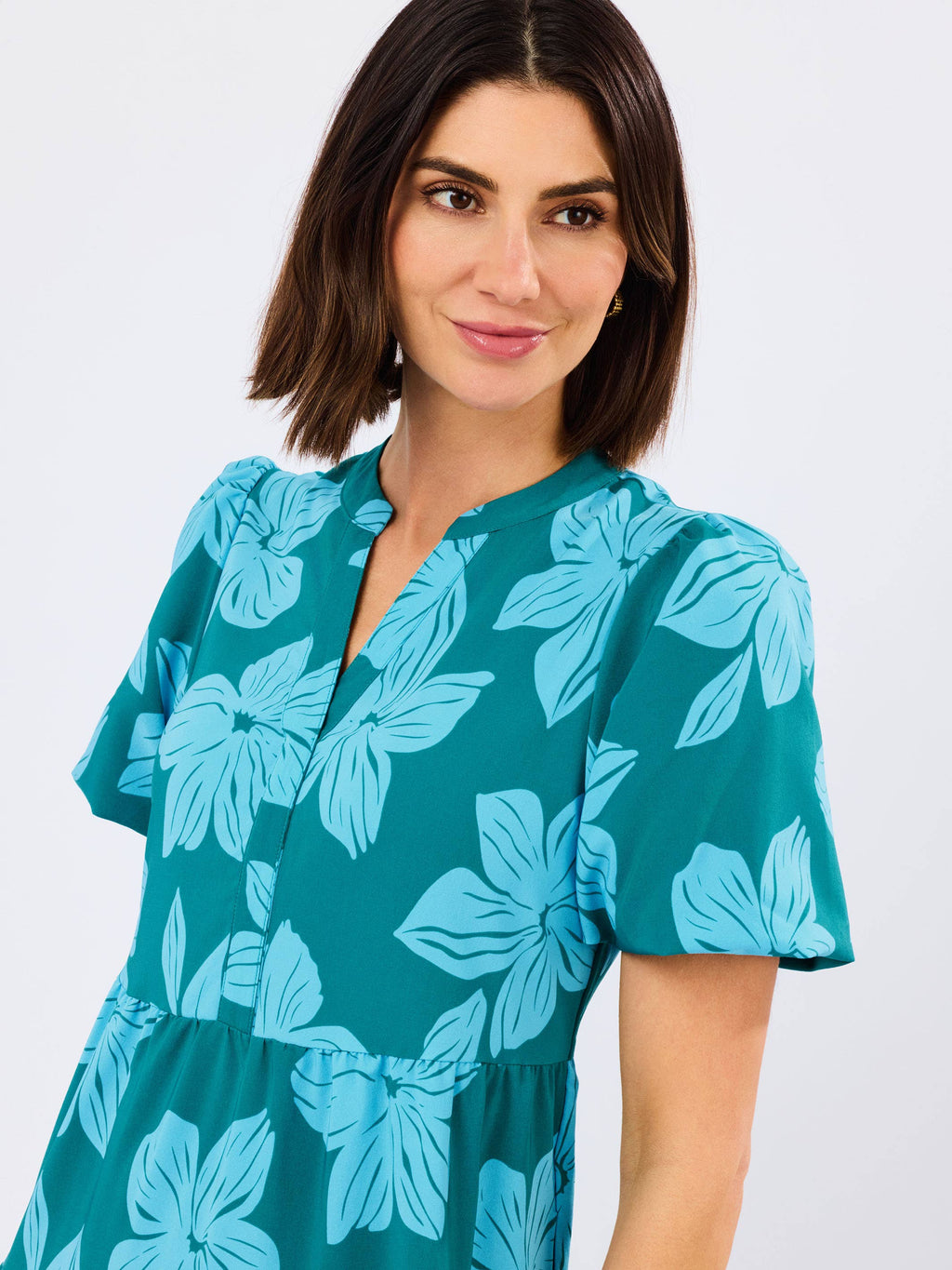 Mary Square - Kinsley Dress | Lagoon Bloom Ocean