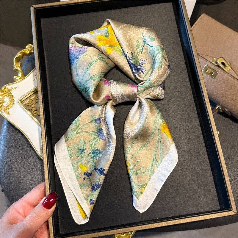Sheer Trend - Fashion Print Square Scarf