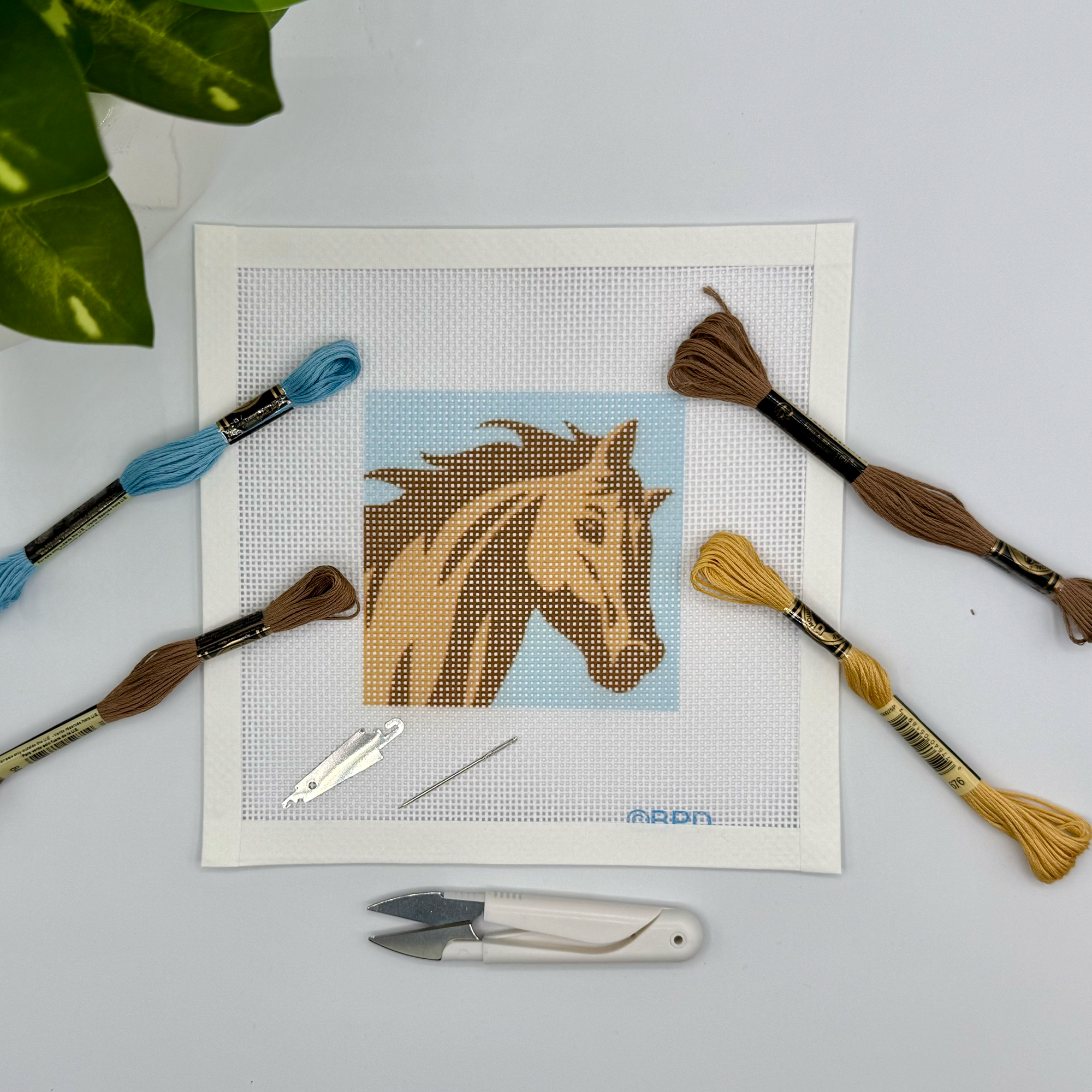 Horse Needlepoint Kit 4x4