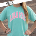 Lulu Mac Youth Polka Dot Blue and Pink Tee