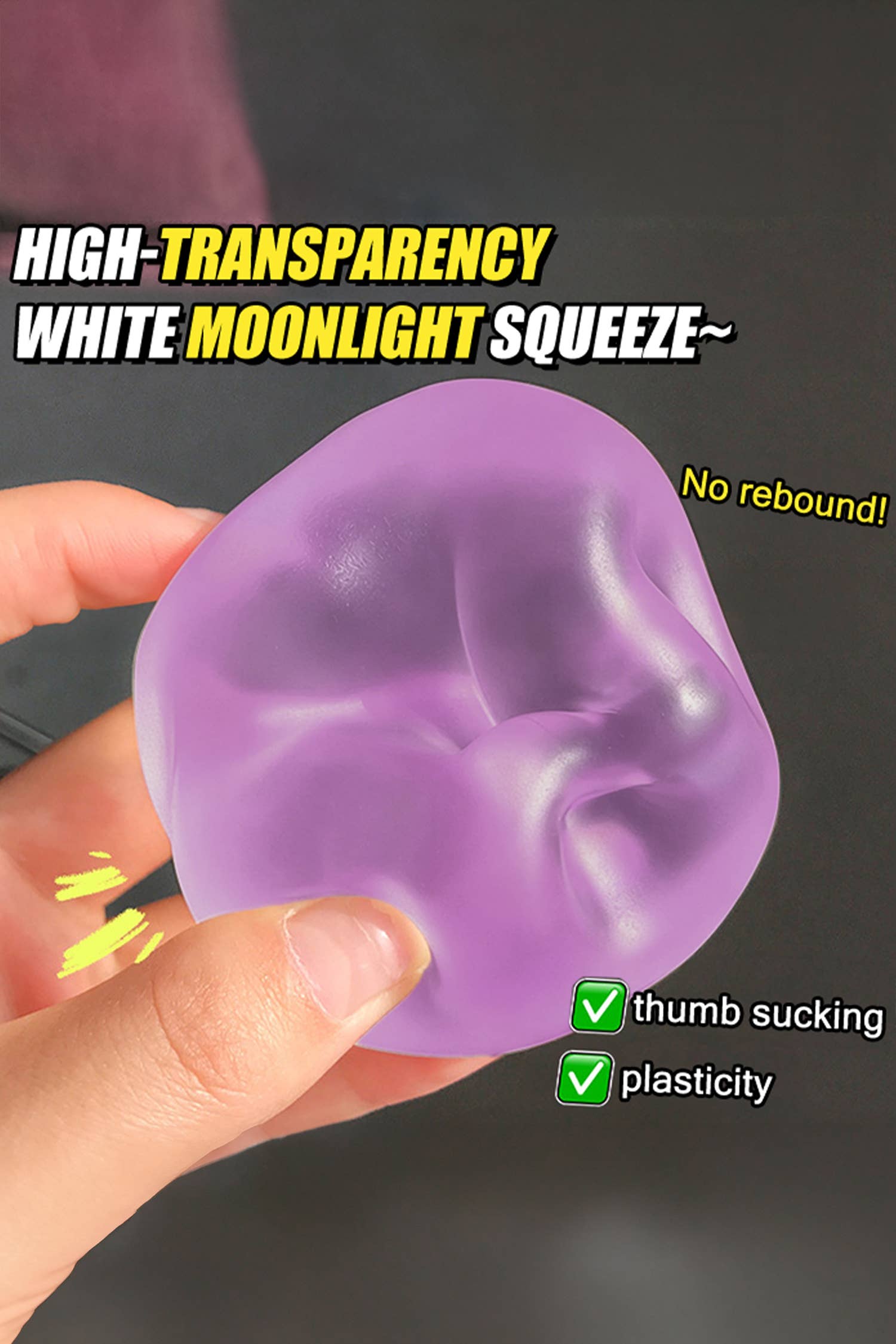 LA Society - LAS Glitter Shell Stress Relief Squish Ball Toy