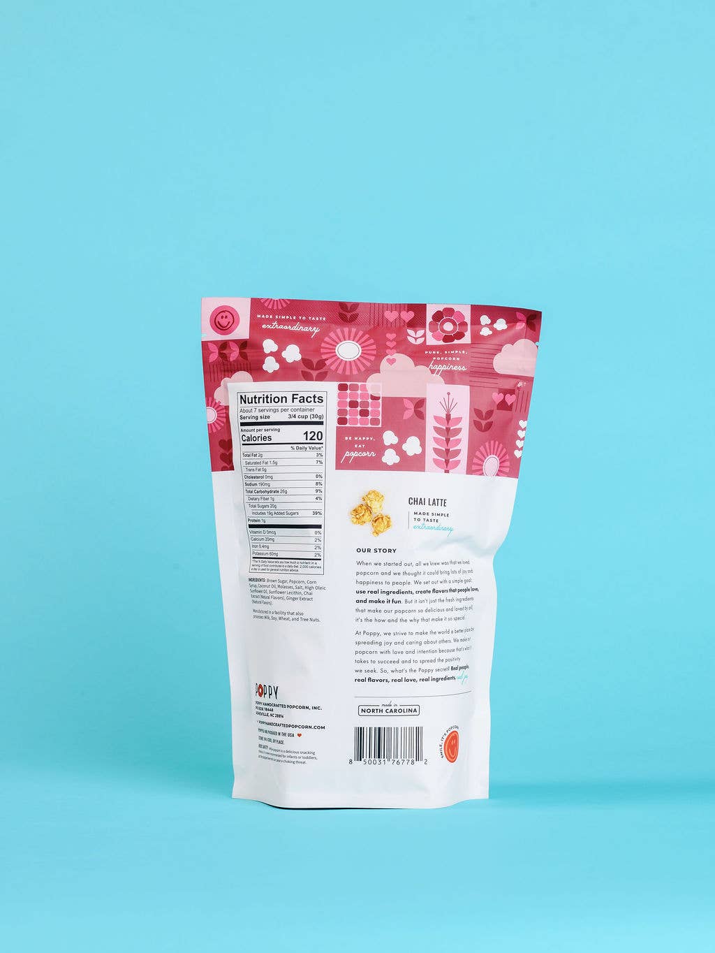 Poppy Hand-Crafted Popcorn - Chai Latte Popcorn