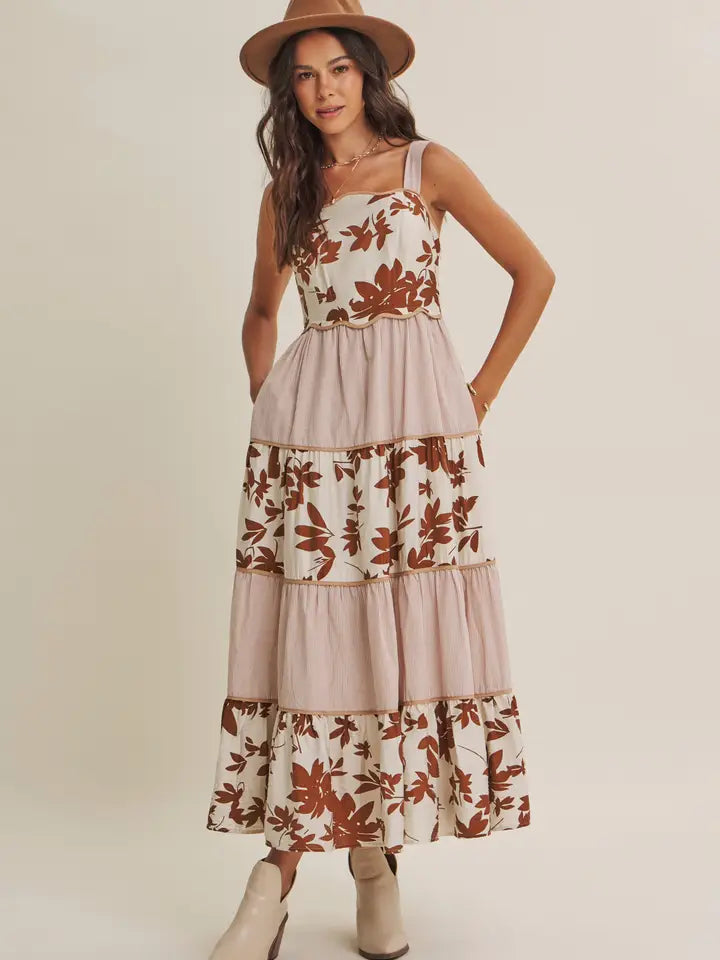 Dreamy Ideal Florals and Stripes Mxi