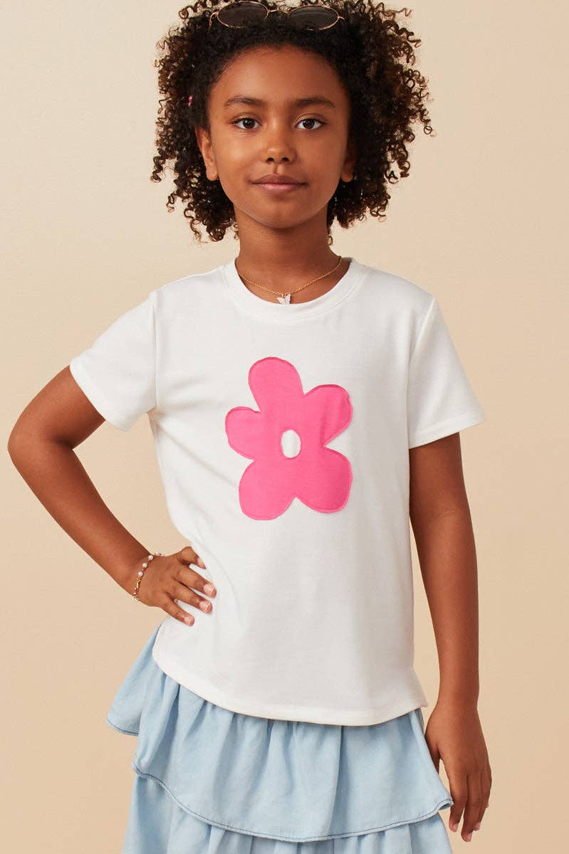 Girls Flower Patch T Shirt
