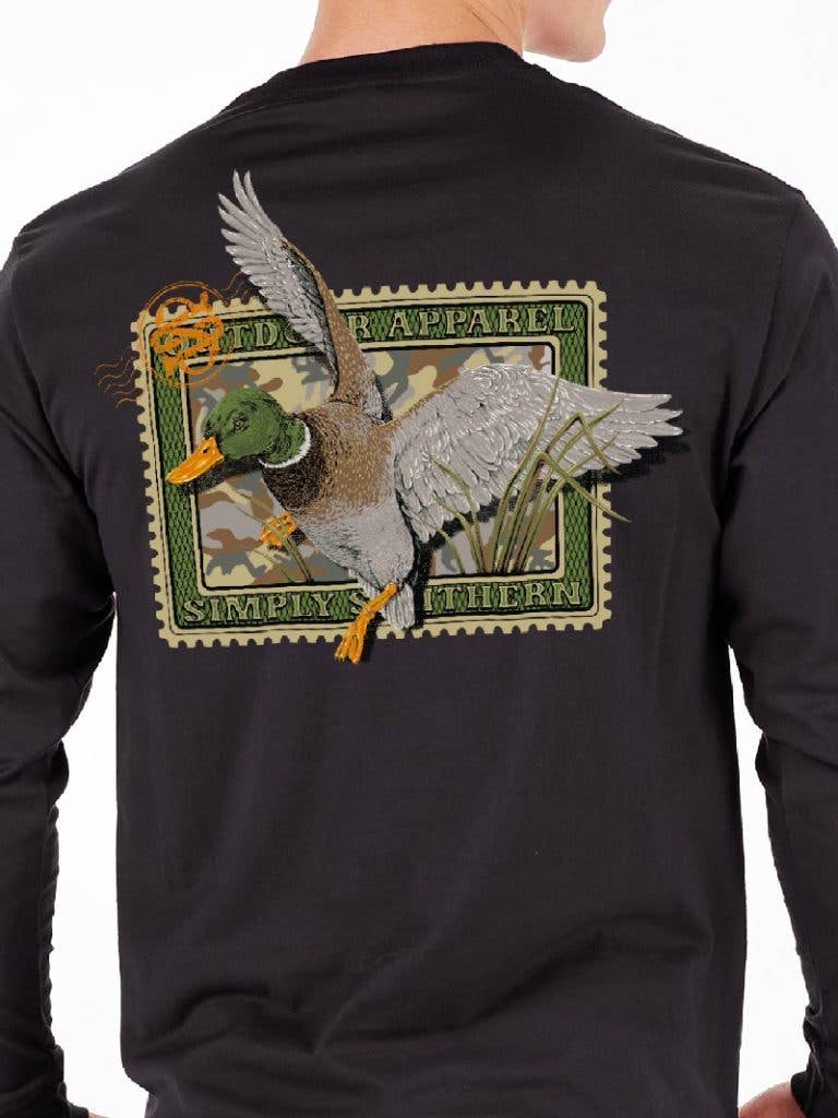 simply southern - YTH-MN-LS-DUCKSTAMP-BLK