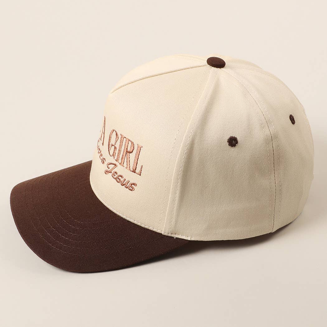 Fashion City - Just A Girl Who Loves Jesus Embroidery Trucker Hat
