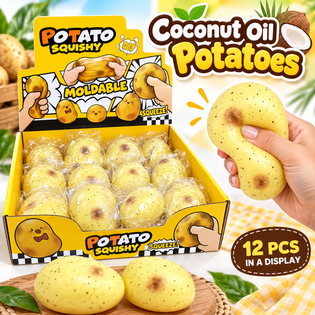 GS Wholesale (Formerly Known as Gypsy Soul) - Coconut Oil Potato Squishy (Moldable) — Individually Wrapped