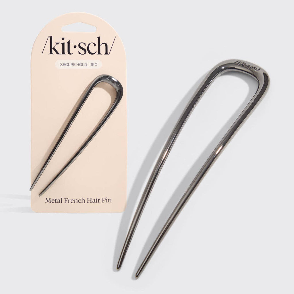 KITSCH - Metal French Hair Pin - Hematite