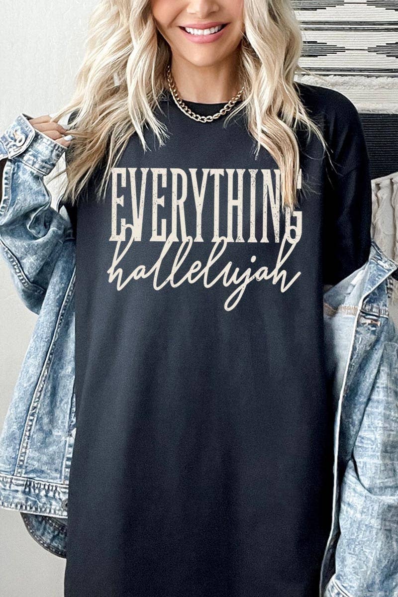 COLORBEAR - Everything Hallelujah Graphic Heavy Cotton Tee
