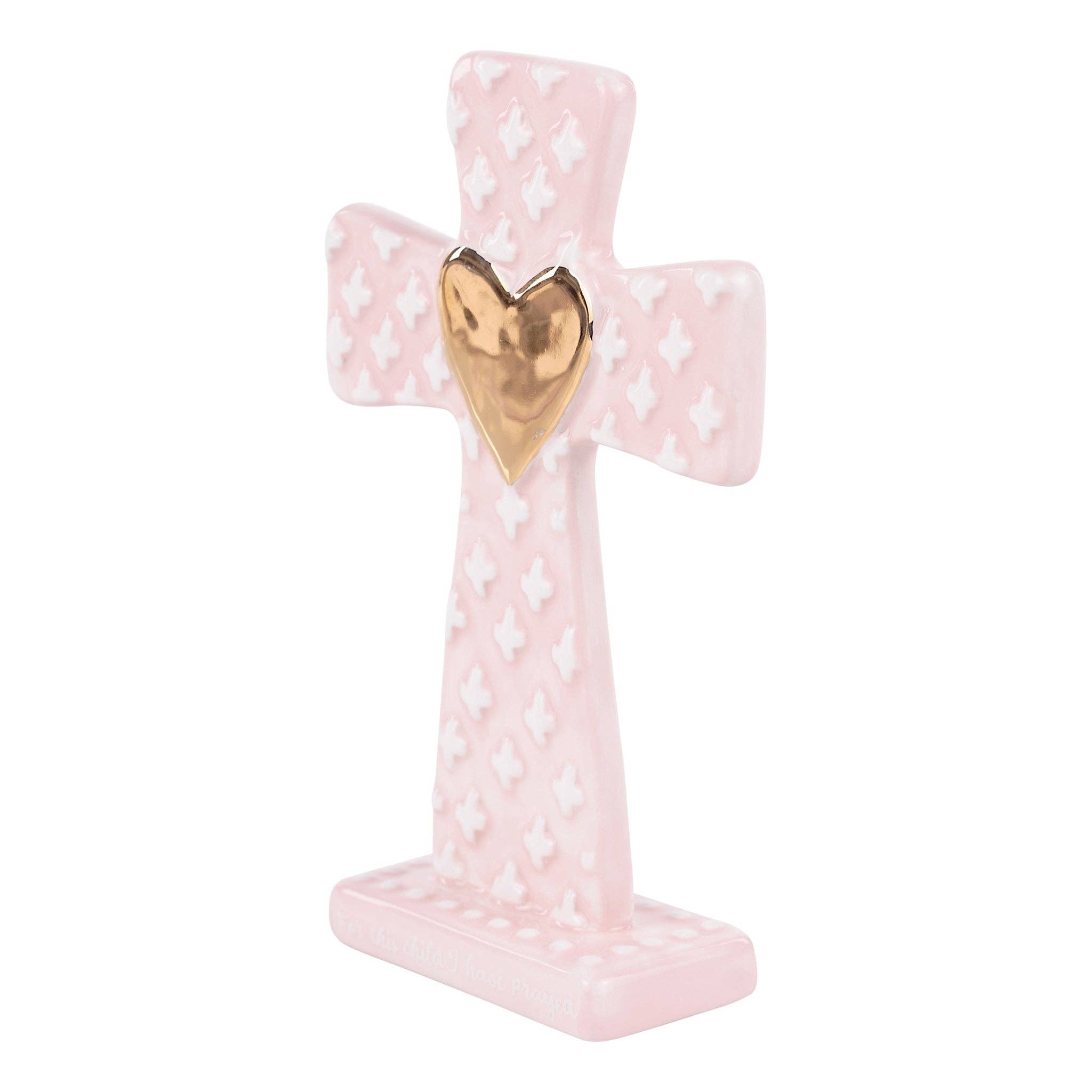 Glory Haus - For This Child I Have Prayed Pink Standing Cross
