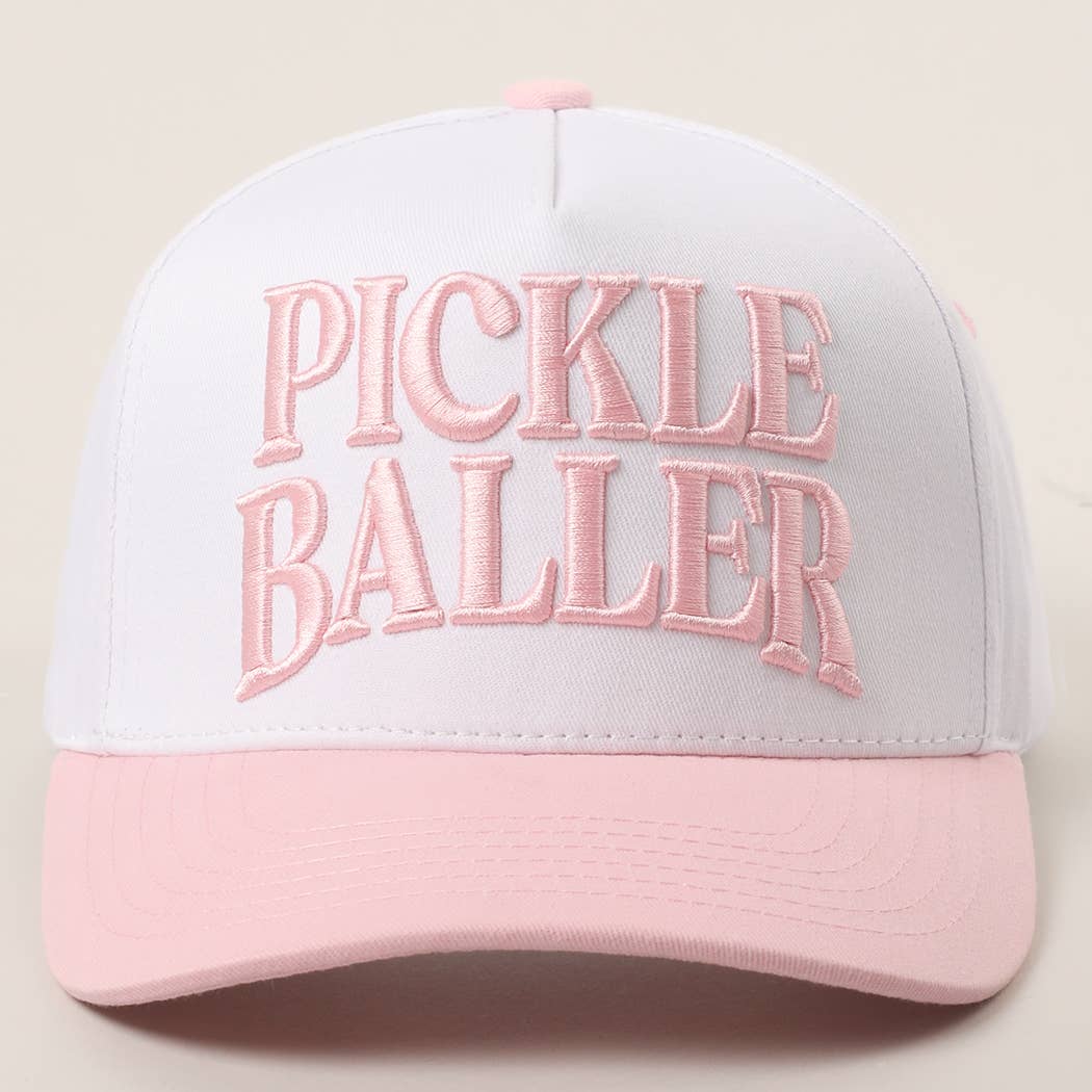 Fashion City - PICKLE BALLER 3D Letter Embroidery Two-Tone Trucker Hat