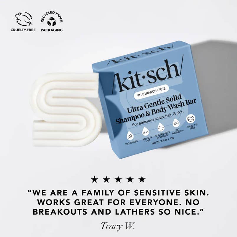 KITSCH - Ultra Sensitive Shampoo & Body Wash Bar Fragrance Free
