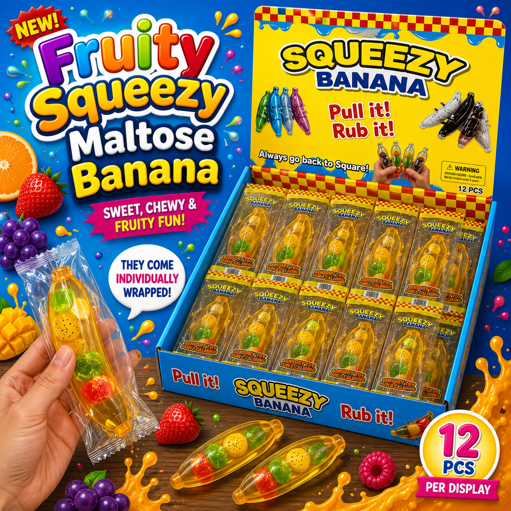 GS Wholesale (Formerly Known as Gypsy Soul) - Fruity Squeezy Maltose Banana — Individually Boxed