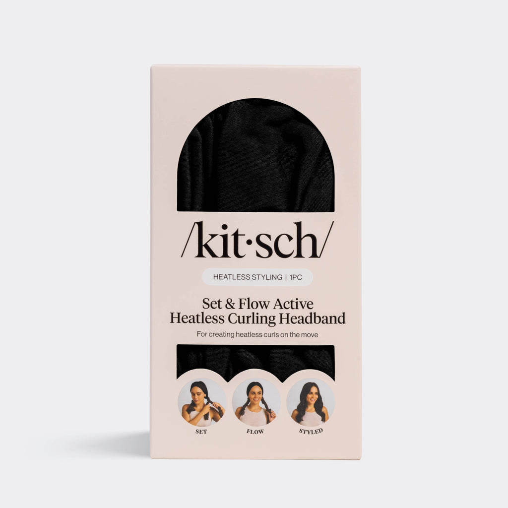 KITSCH - Set & Flow Heatless Curling Headband - Black