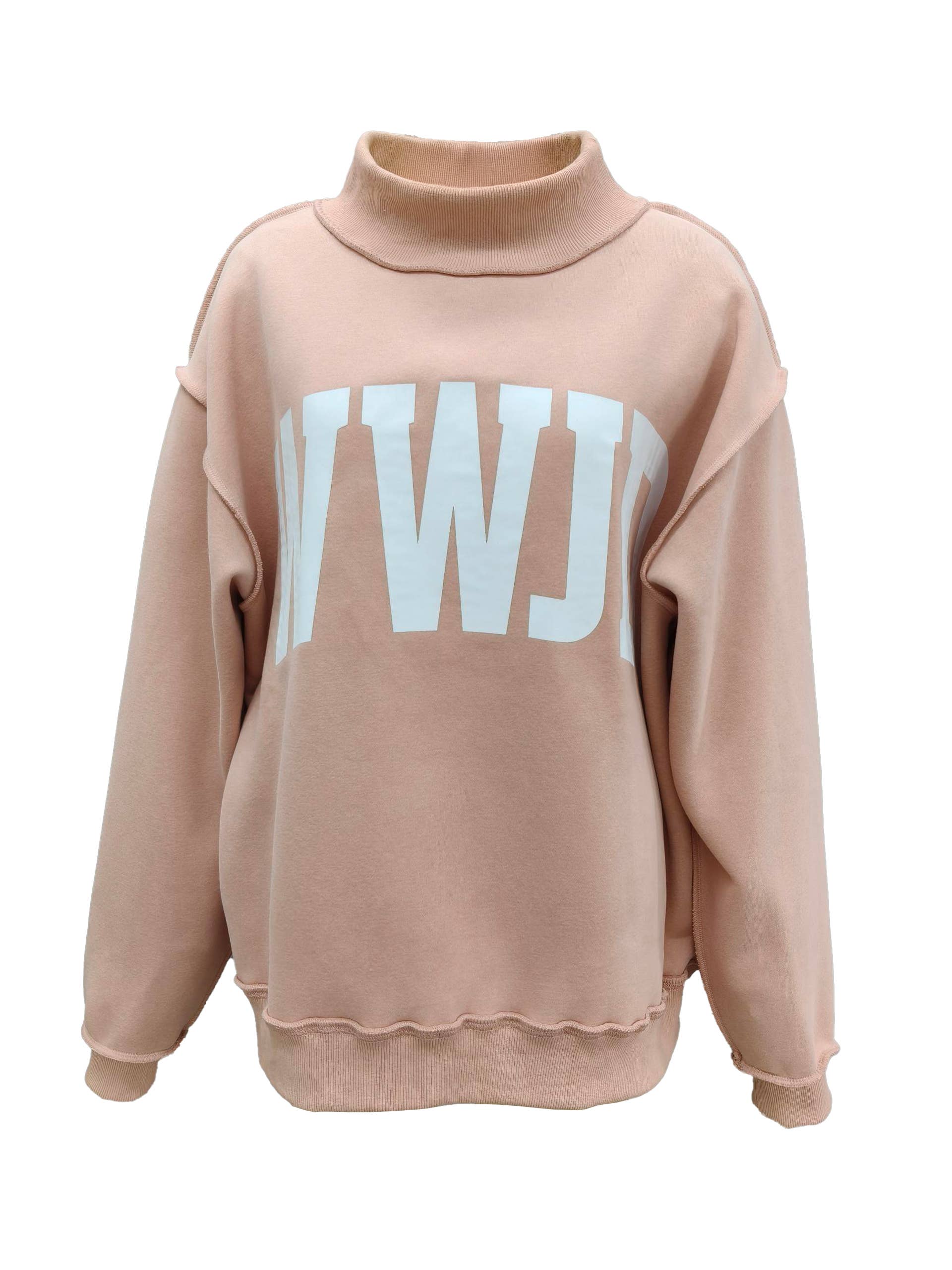 WWJD & AMEN' Reversible Mock Neck Sweatshirt