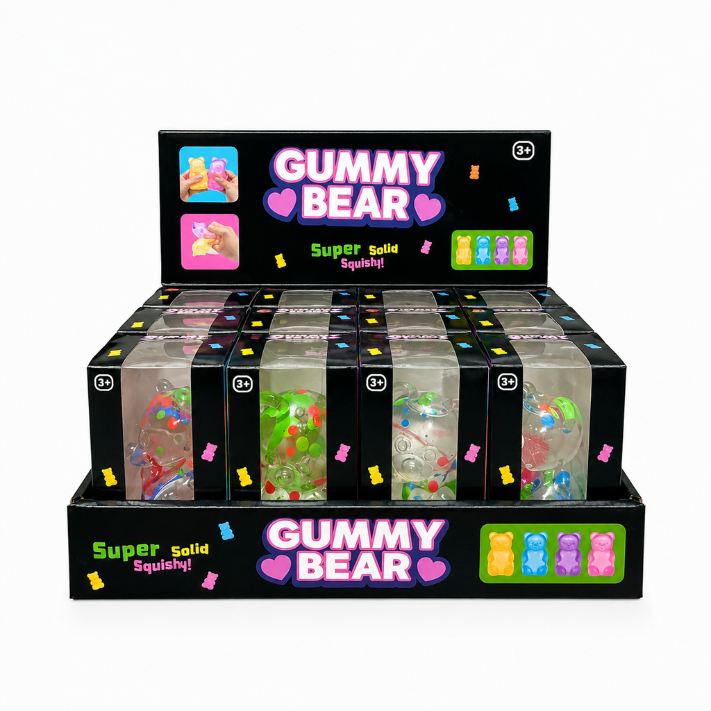 K & S WHOLESALE INC - Crystal Confetti Gummy Bear Fidget Toy