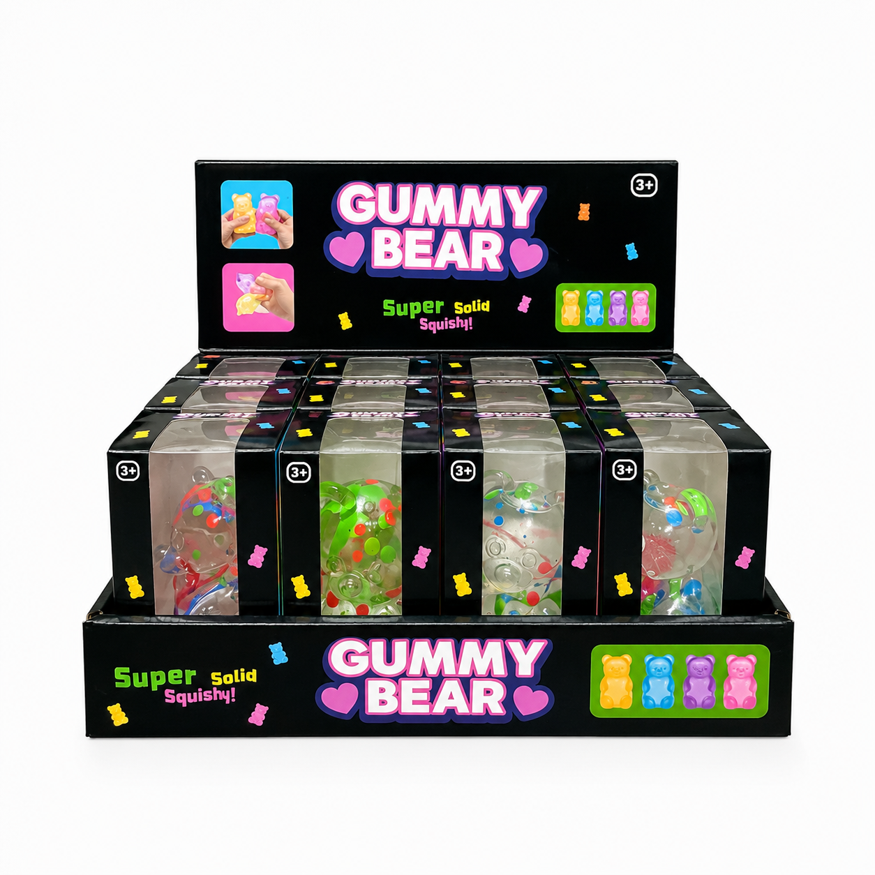 K & S WHOLESALE INC - Crystal Confetti Gummy Bear Fidget Toy