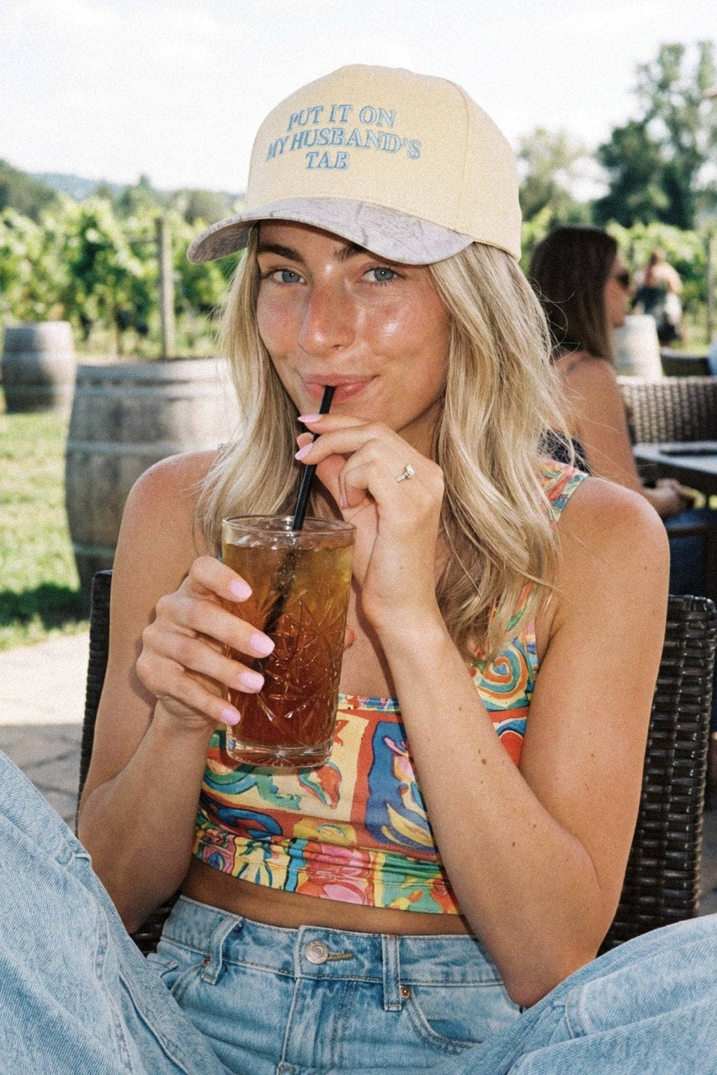 MiMi Wholesale - TCM0050 Puff Embroidered Put It On My Husband's Tab Trucker Hat