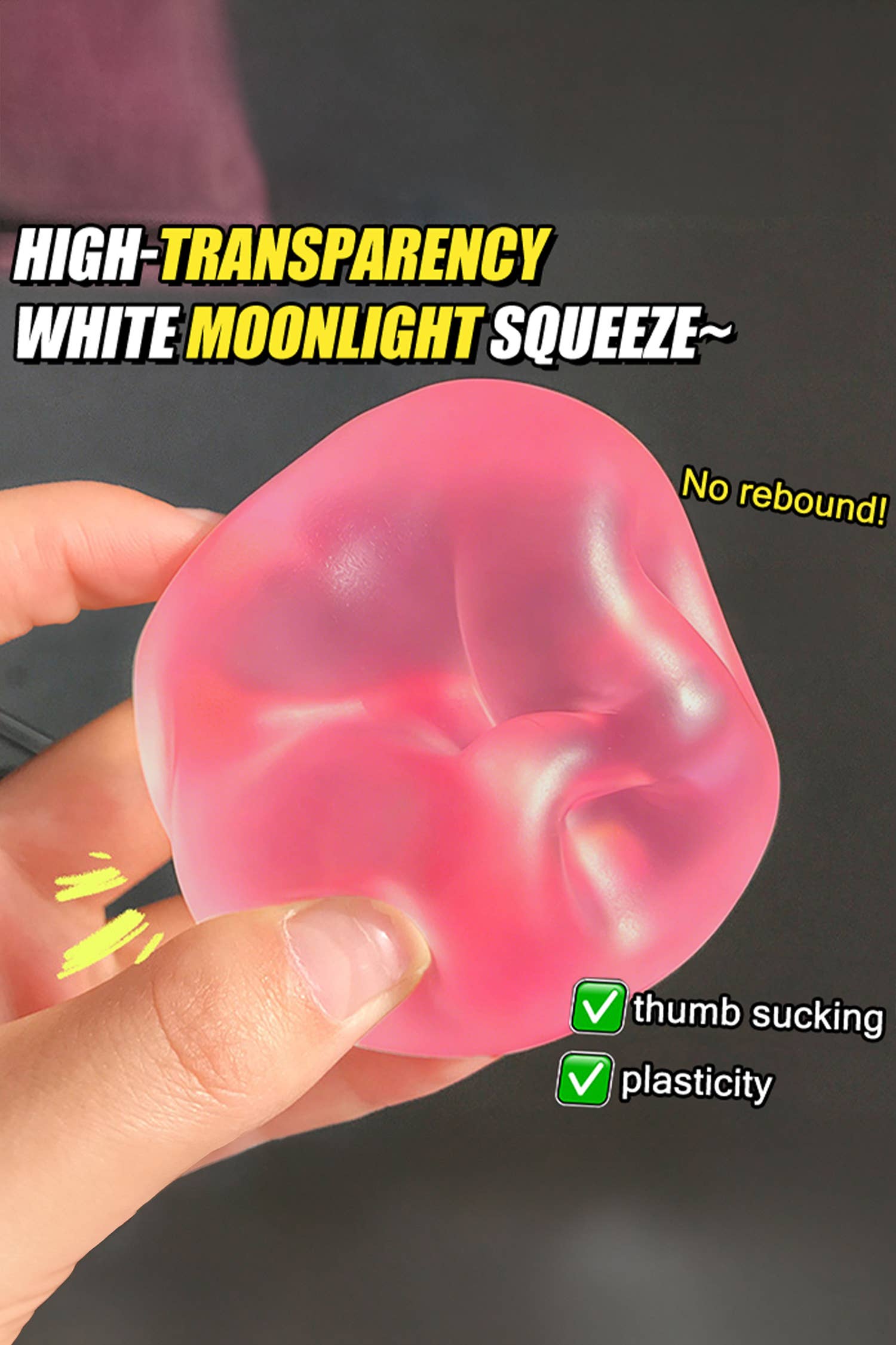 LA Society - LAS Glitter Shell Stress Relief Squish Ball Toy