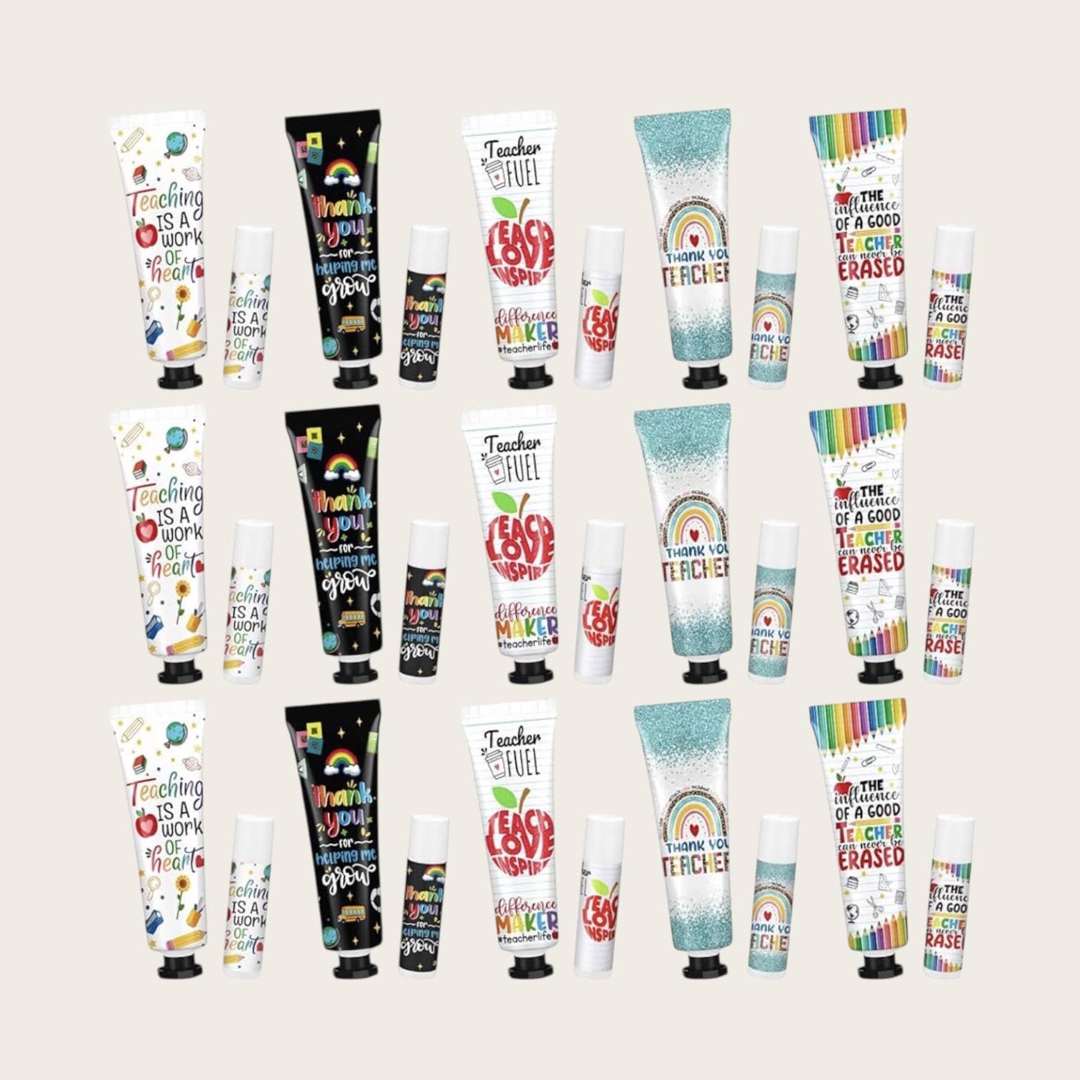 Ella Blue - Teacher theme lip balm and hand cream sets