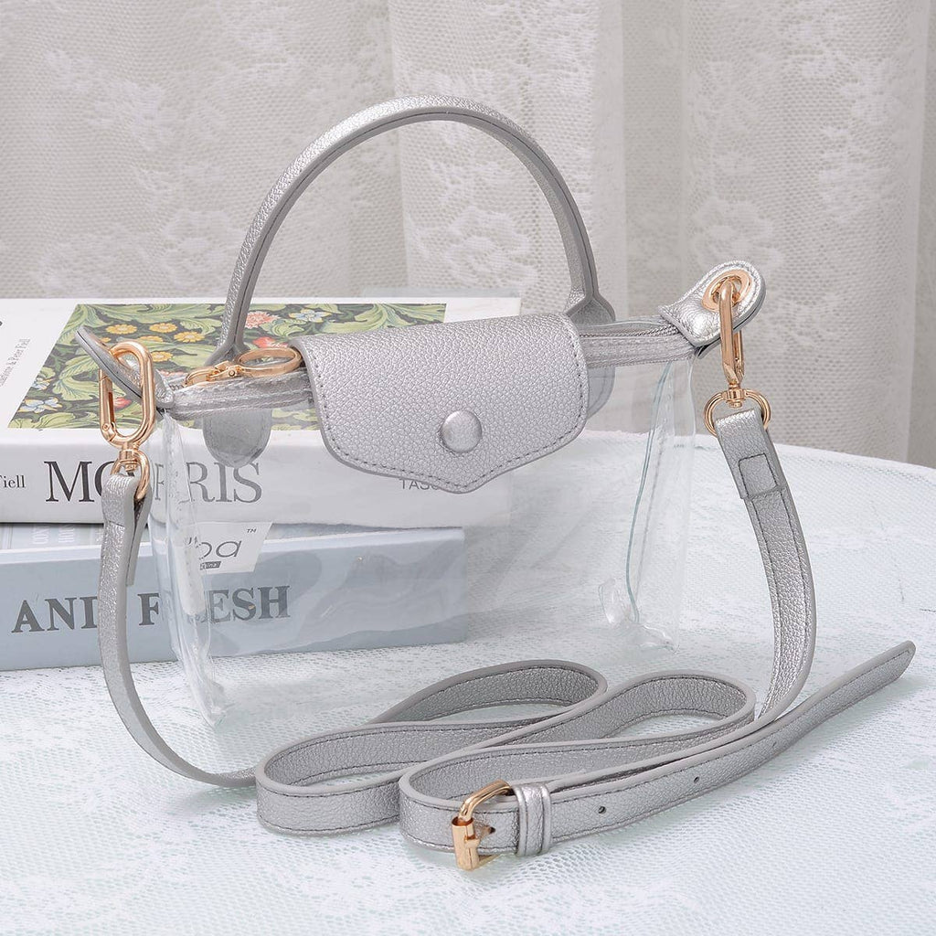 MiMi Wholesale - CB781 Gladys Clear Gameday Mini Crossbody Bag