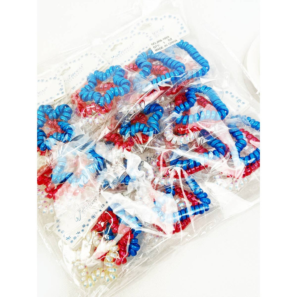 Love and Repeat - Star and Heart USA Theme Cord Hair Tie Set