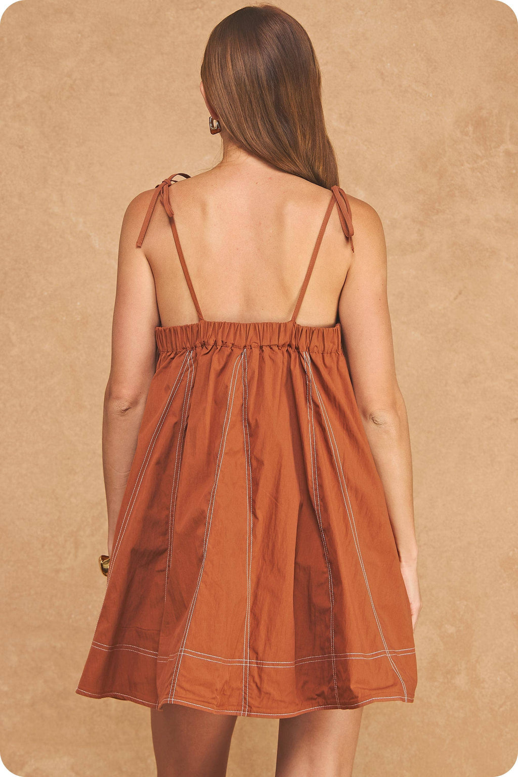 Strut & Bolt - Contrast Top Stitch Mini Dress