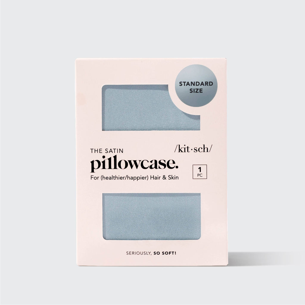 KITSCH - Satin Pillowcase Standard - Haze Blue