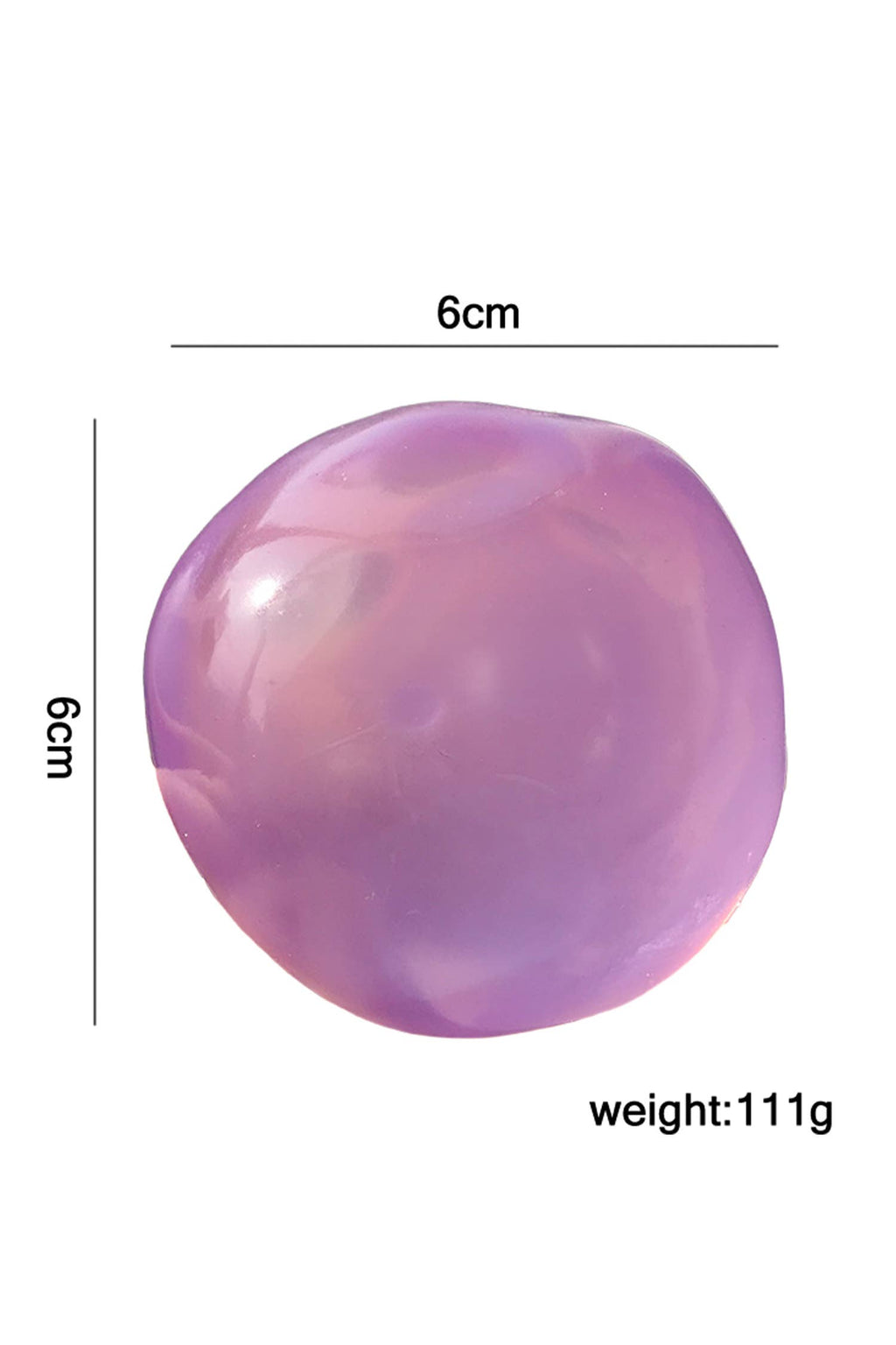 LA Society - LAS Glitter Shell Stress Relief Squish Ball Toy