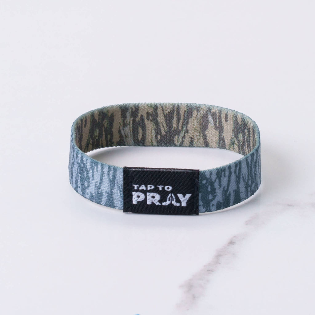 Versible - Tap To Pray™ Wristbands - Tree Bark Camo Brown & Grey