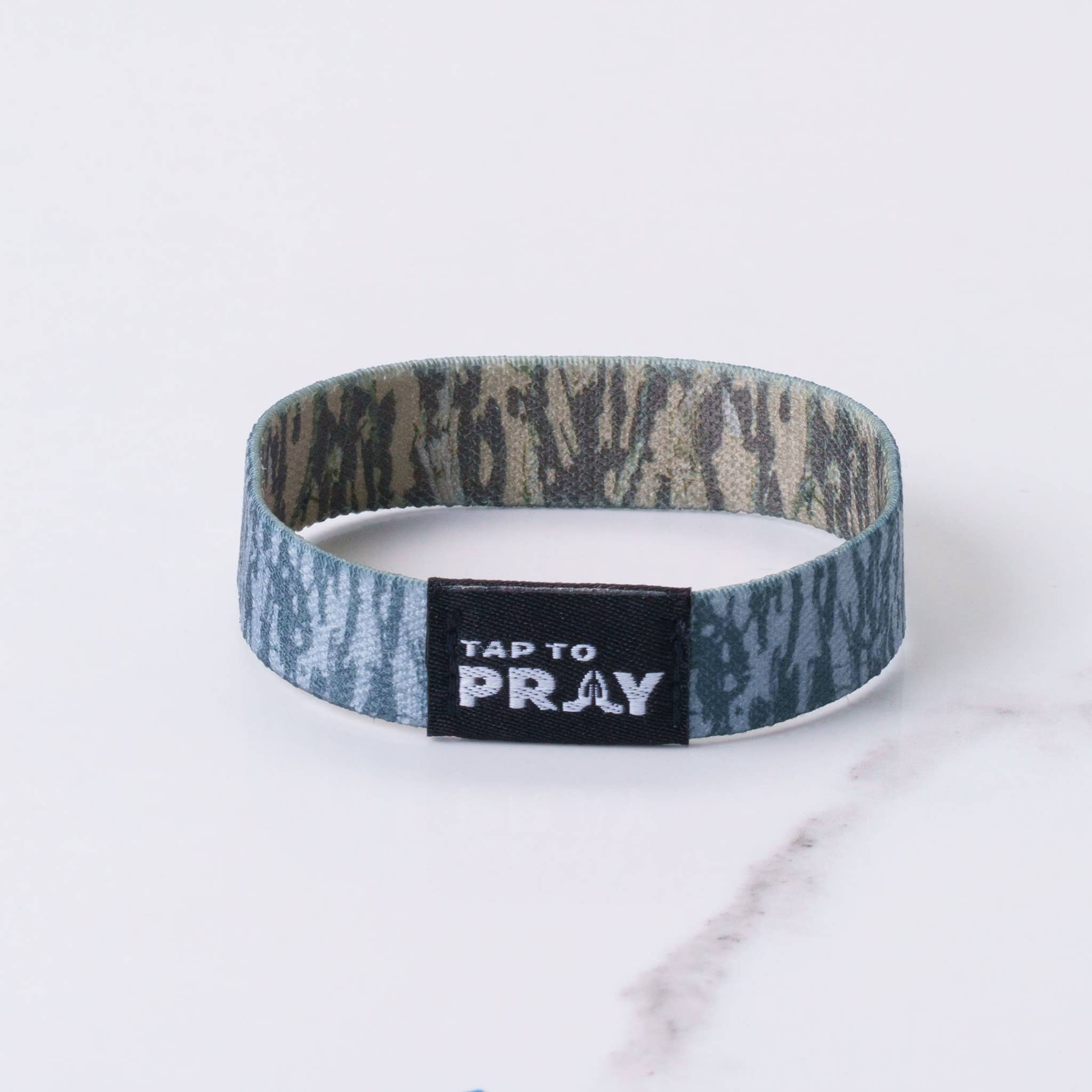 Versible - Tap To Pray™ Wristbands - Tree Bark Camo Brown & Grey