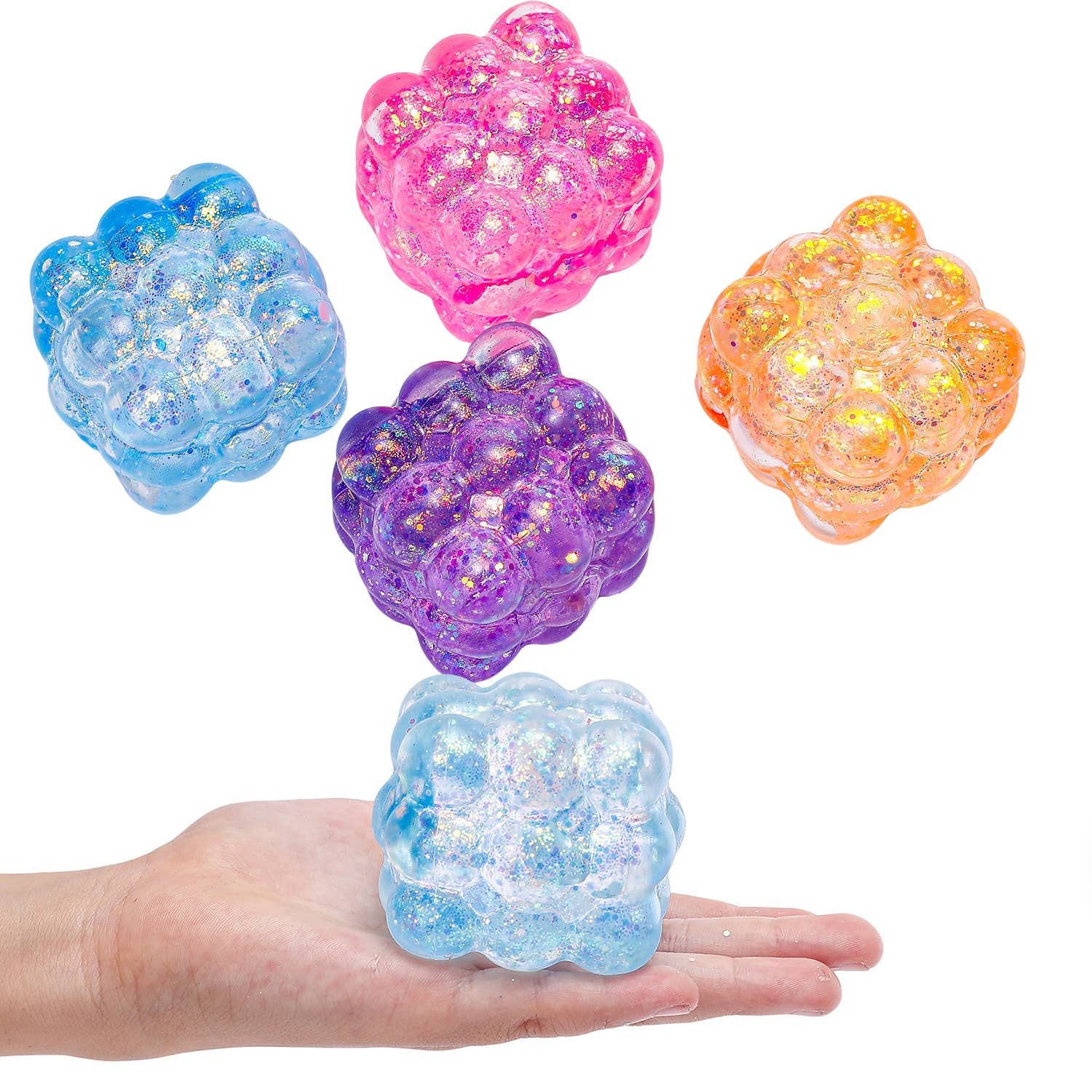 Sparkling Extras - Glitter magic cube Squishy Squeeze Toy Fidget Toy