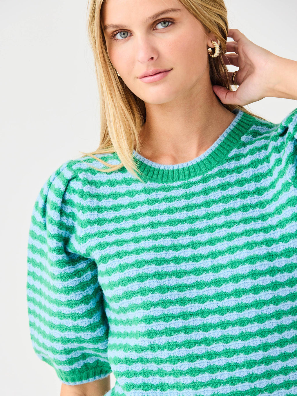 Mary Square - Abigail Sweater | Blue Green