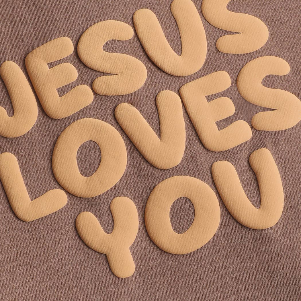 Fashion City - JESUS LOVES YOU PUFF Garment-Dyed Heavy T-Shirt