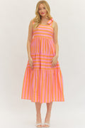 Bow Shoulder Midi Dress