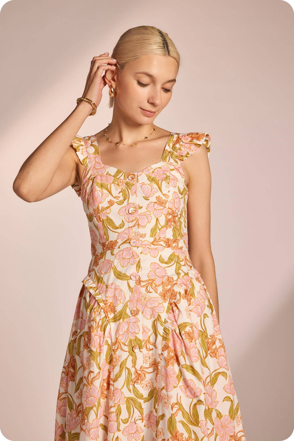 Strut & Bolt - Floral Fit and Flare Maxi Dress