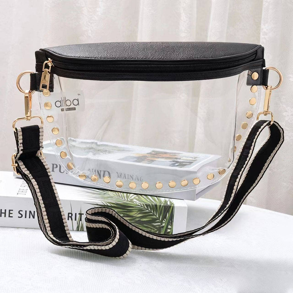MiMi Wholesale - CB701 Lorna Clear Gameday Studded Crossbody Bag