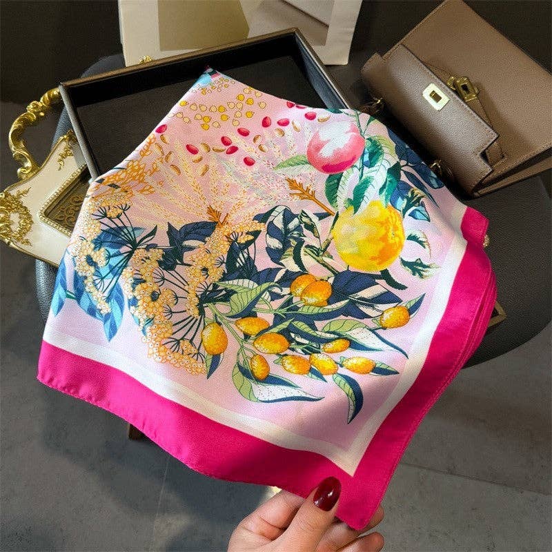 Sheer Trend - Fashion Print Square Scarf
