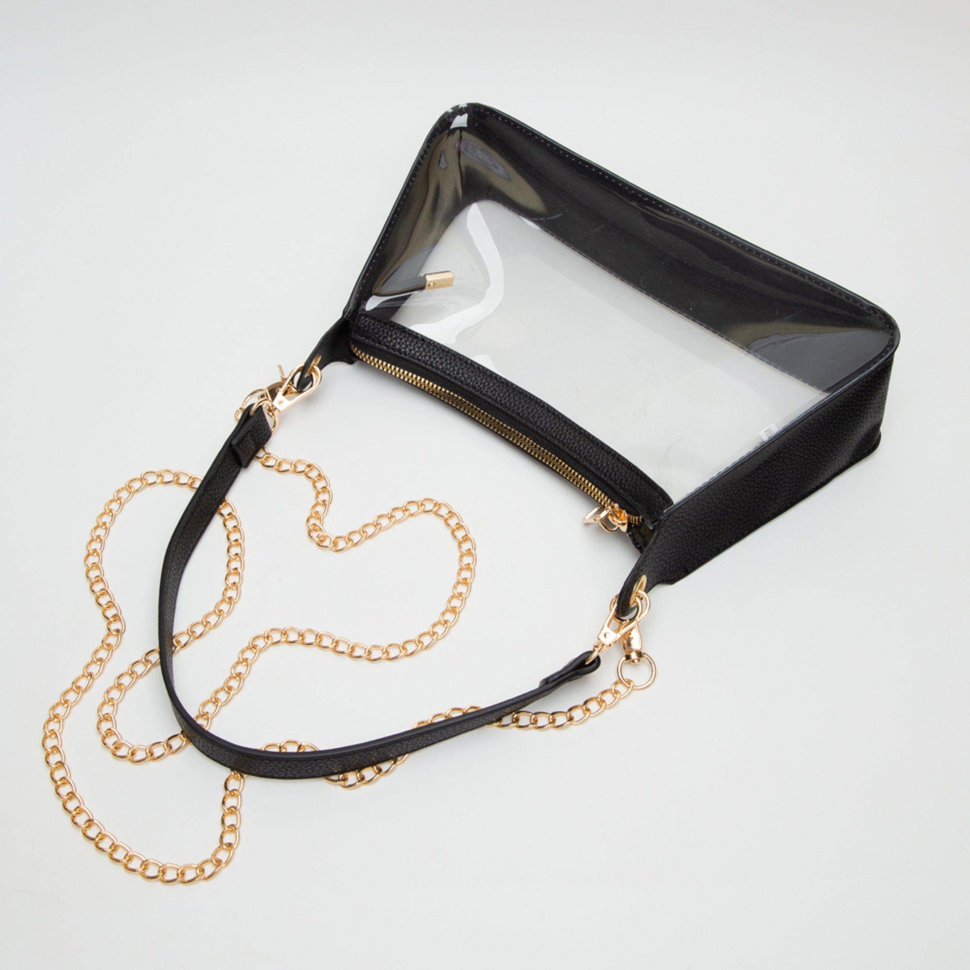 MiMi Wholesale - TG10618 Marilyn Clear Satchel Bag With Chain Strap