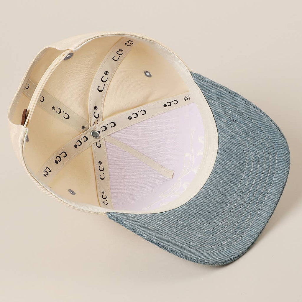 Fashion City - MAMA Ribbon Embroidered Two-Tone Trucker Hat
