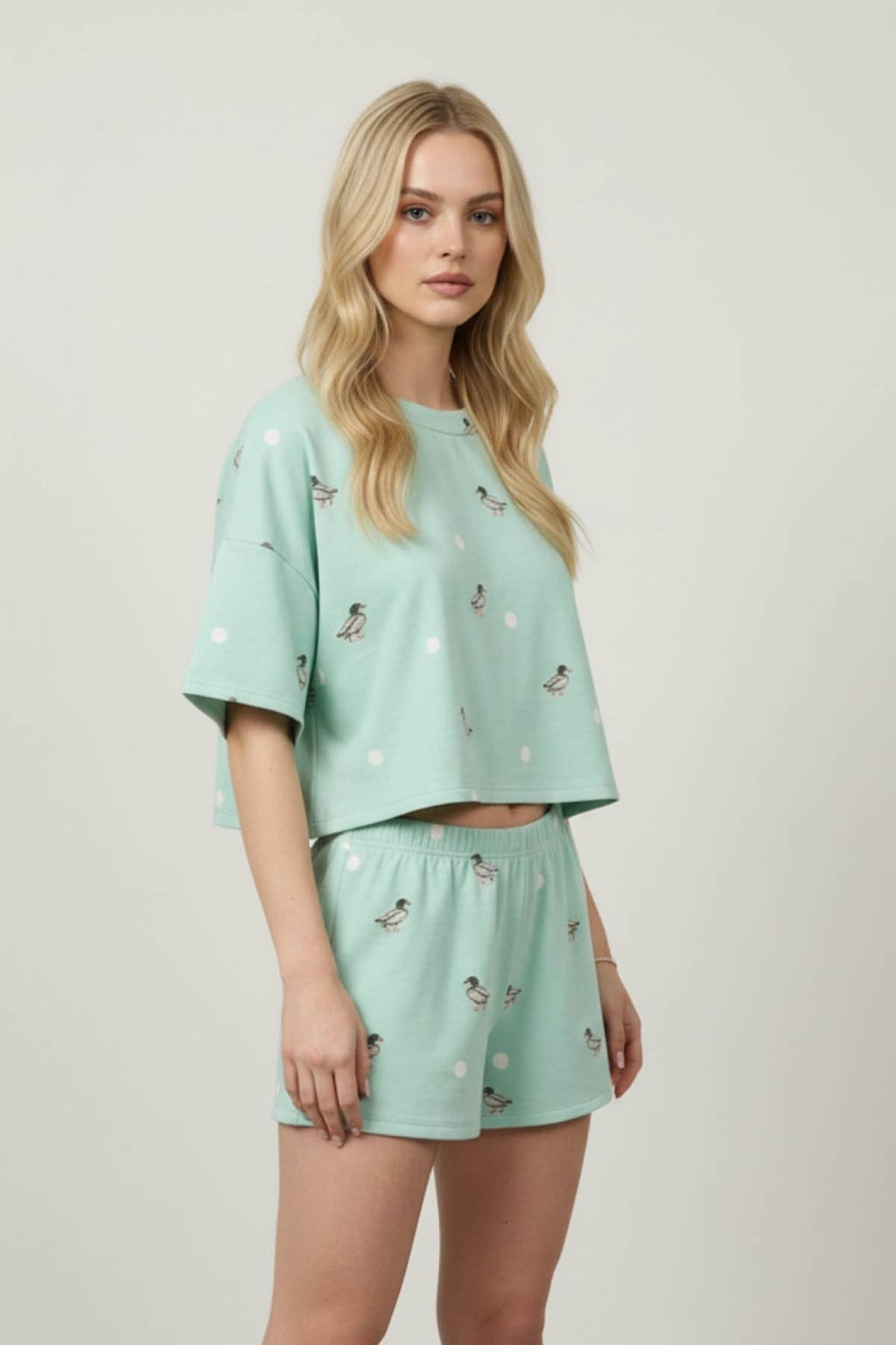 JADE BY JANE - DUCK PRINT LOUNGE SET