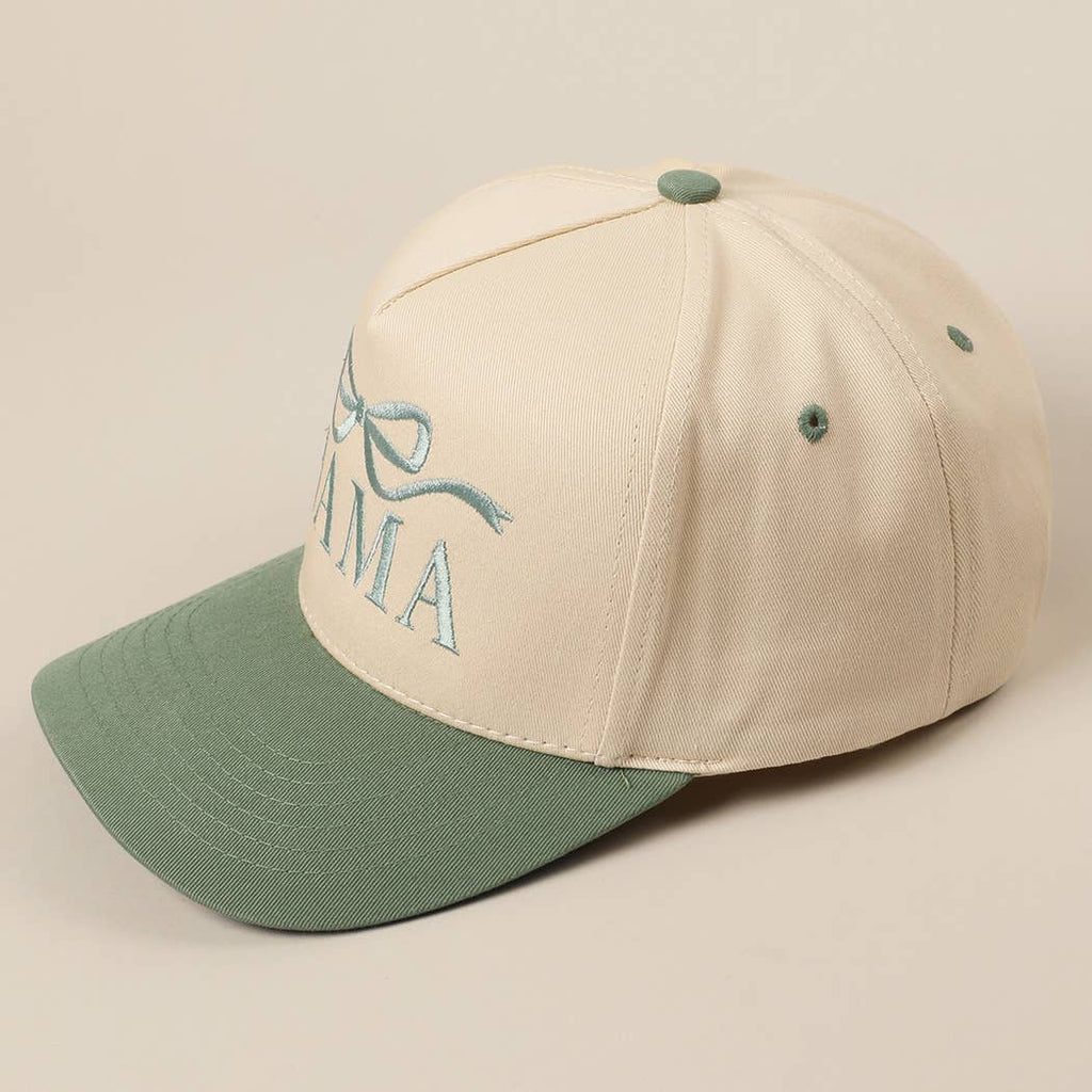Fashion City - MAMA Ribbon Embroidered Two-Tone Trucker Hat