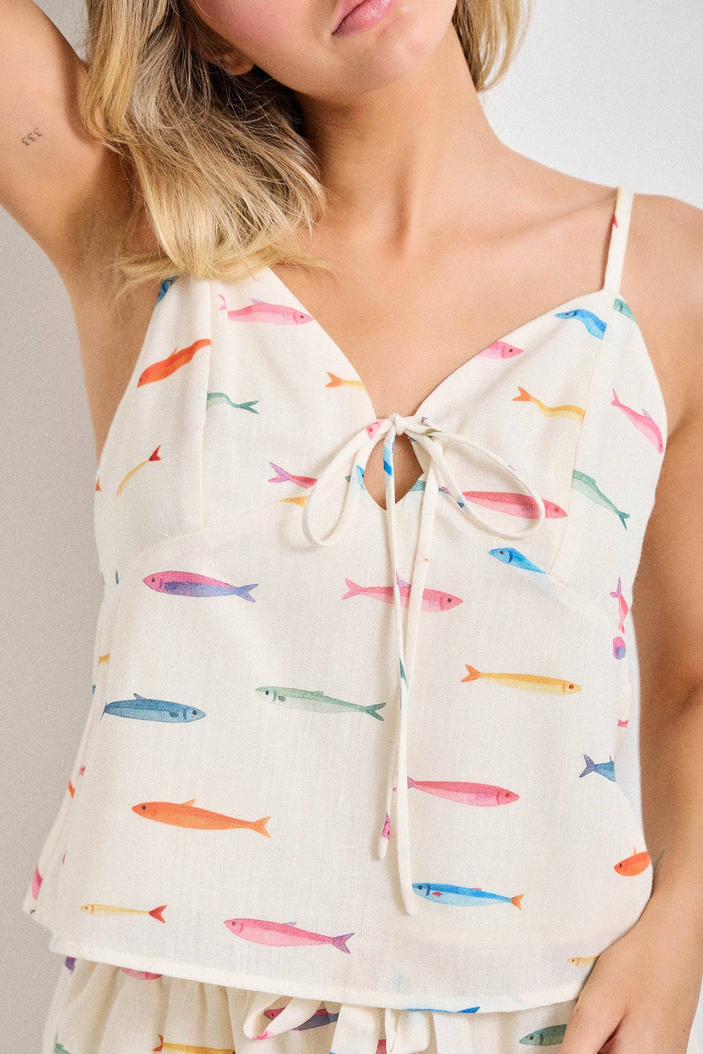 Baevely by Wellmade USA - FISH PRINT CAMI
