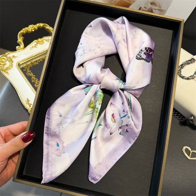 Sheer Trend - Fashion Print Square Scarf