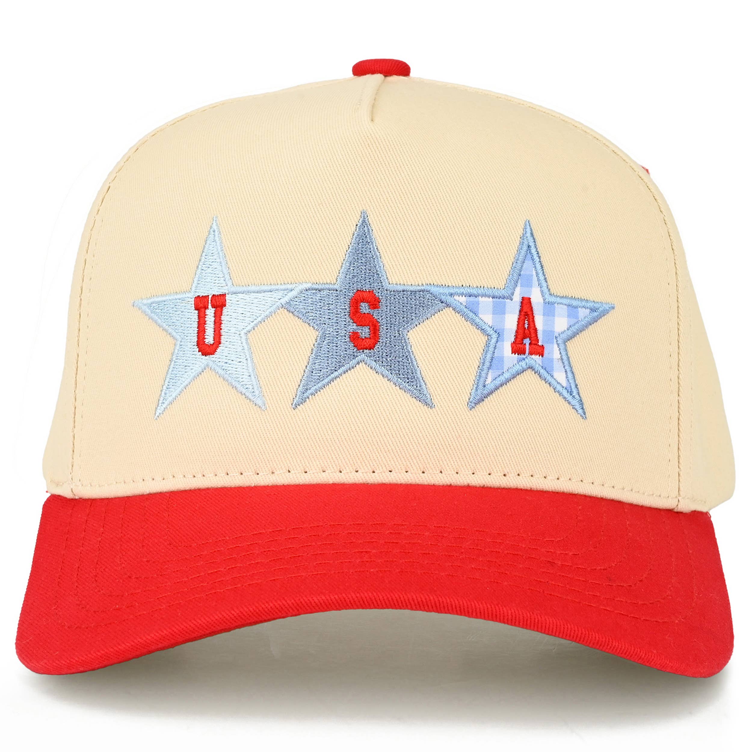 STAR USA Letter with Stars on Two Tone Trucker Hat