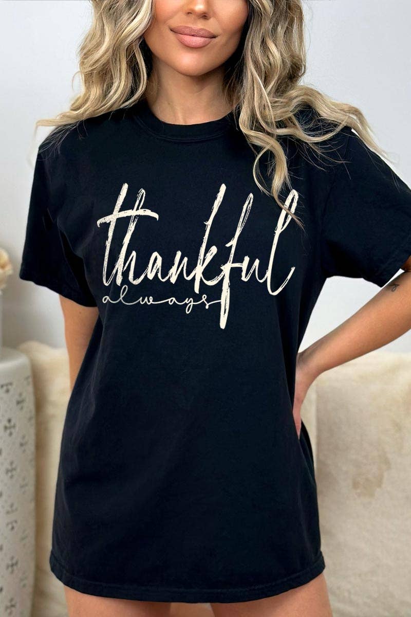 COLORBEAR - Thankful Graphic Garment Dyed Tee
